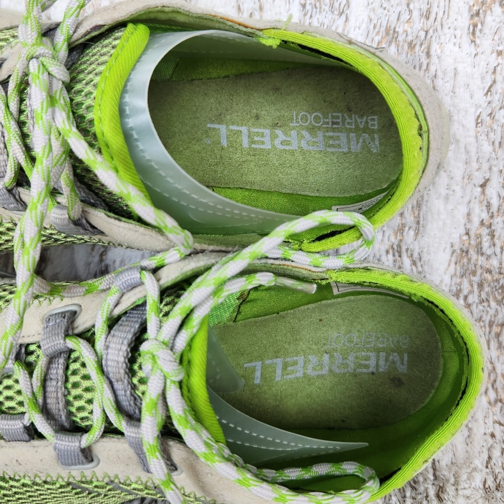 Merrell Barefoot "Pace Glove Ice" Running Shoe Sneaker Green | Women's Size 9 - Picture 8 of 11